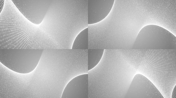灰色科技感循环螺旋抽象粒子背景
