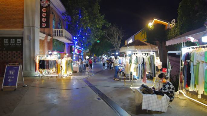 街头路边摊地摊经济市井集市街景夜市