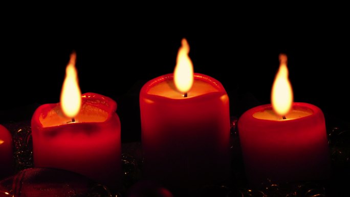 红色圣诞蜡烛红色蜡烛红色蜡烛特写蜡烛特写