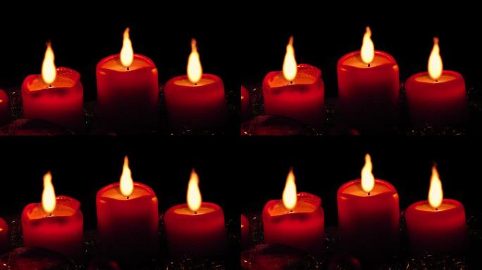 红色圣诞蜡烛红色蜡烛红色蜡烛特写蜡烛特写