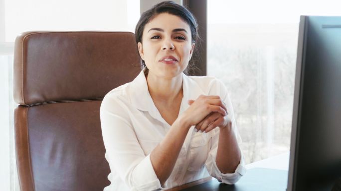 女商人与同事交谈成功人物介绍人物简介