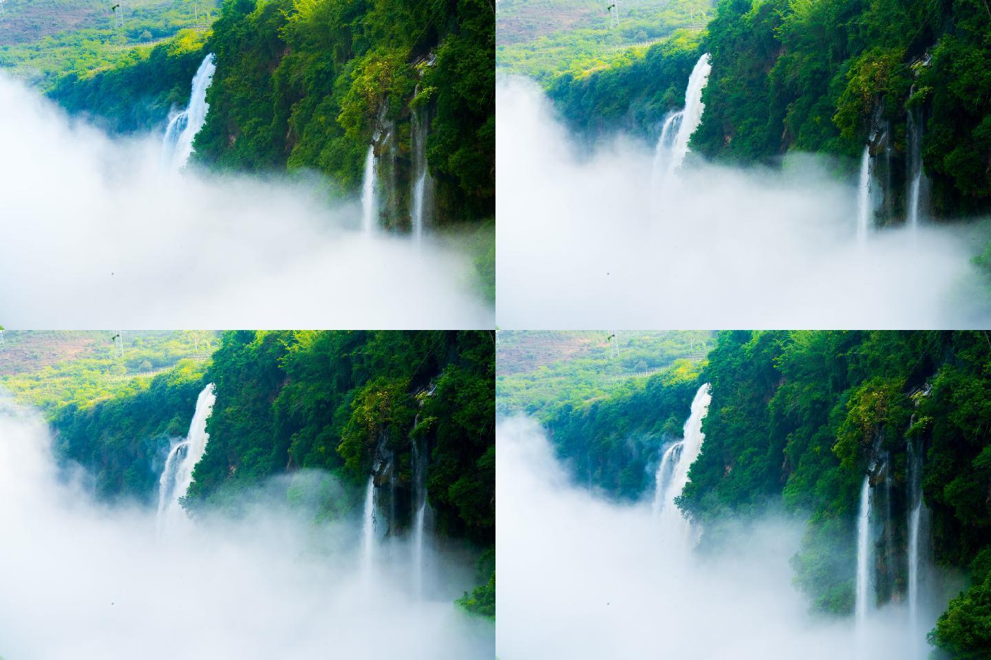 贵州黔西南州马岭河大峡谷瀑布延时4k