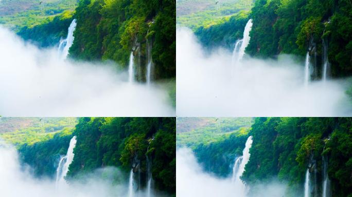 贵州黔西南州马岭河大峡谷瀑布延时4k