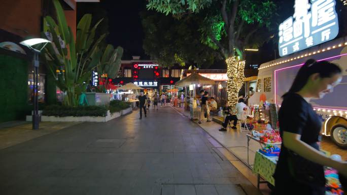 街头路边摊地摊经济市井集市街景夜市