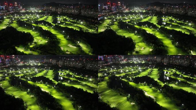 【正版5K素材】深圳沙河高尔夫球会夜景