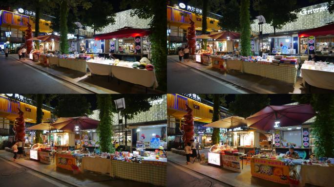 街头路边摊地摊经济市井集市街景夜市