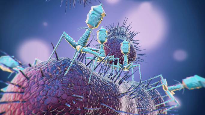 T4噬菌体攻击大肠杆菌