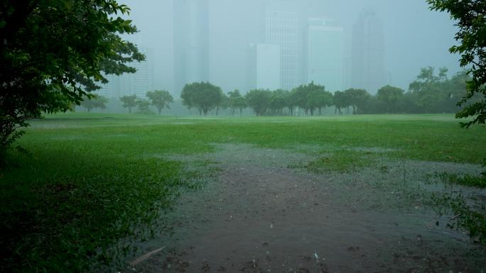 城市雨景-慢镜头