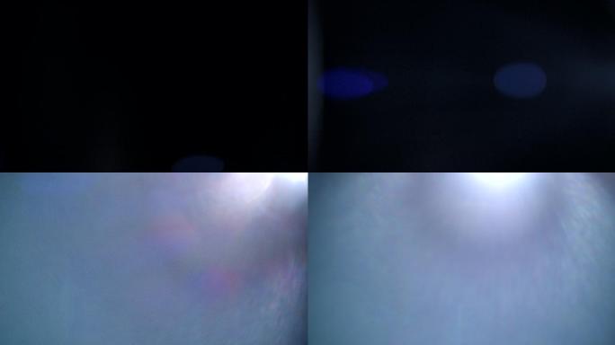 变形镜头的镜头光斑，在黑暗中拍摄