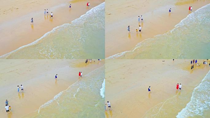 4K 浙江舟山嵊泗花鸟岛海浪俯拍航拍视频