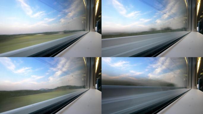 窗外的美景动车和谐号复兴号