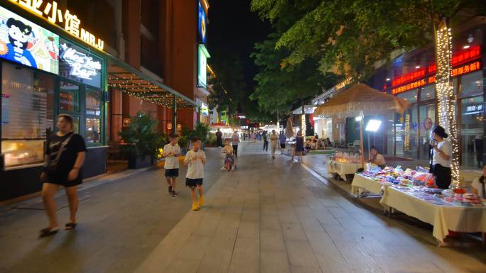 街头路边摊地摊经济市井集市街景夜市