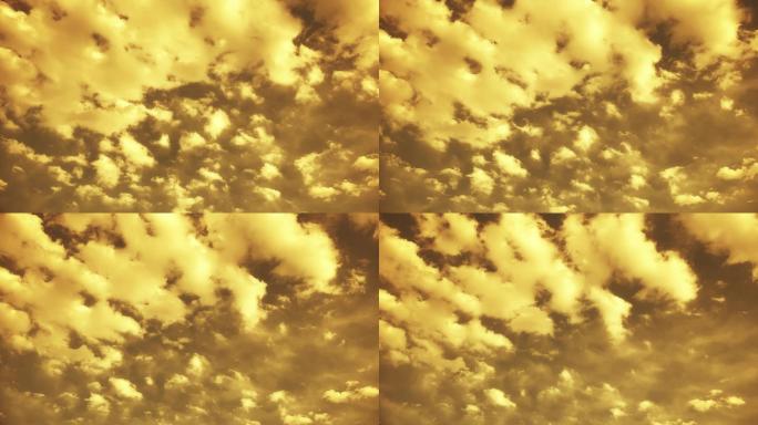 【HD天空】金色云朵云团云絮云彩大气壮观
