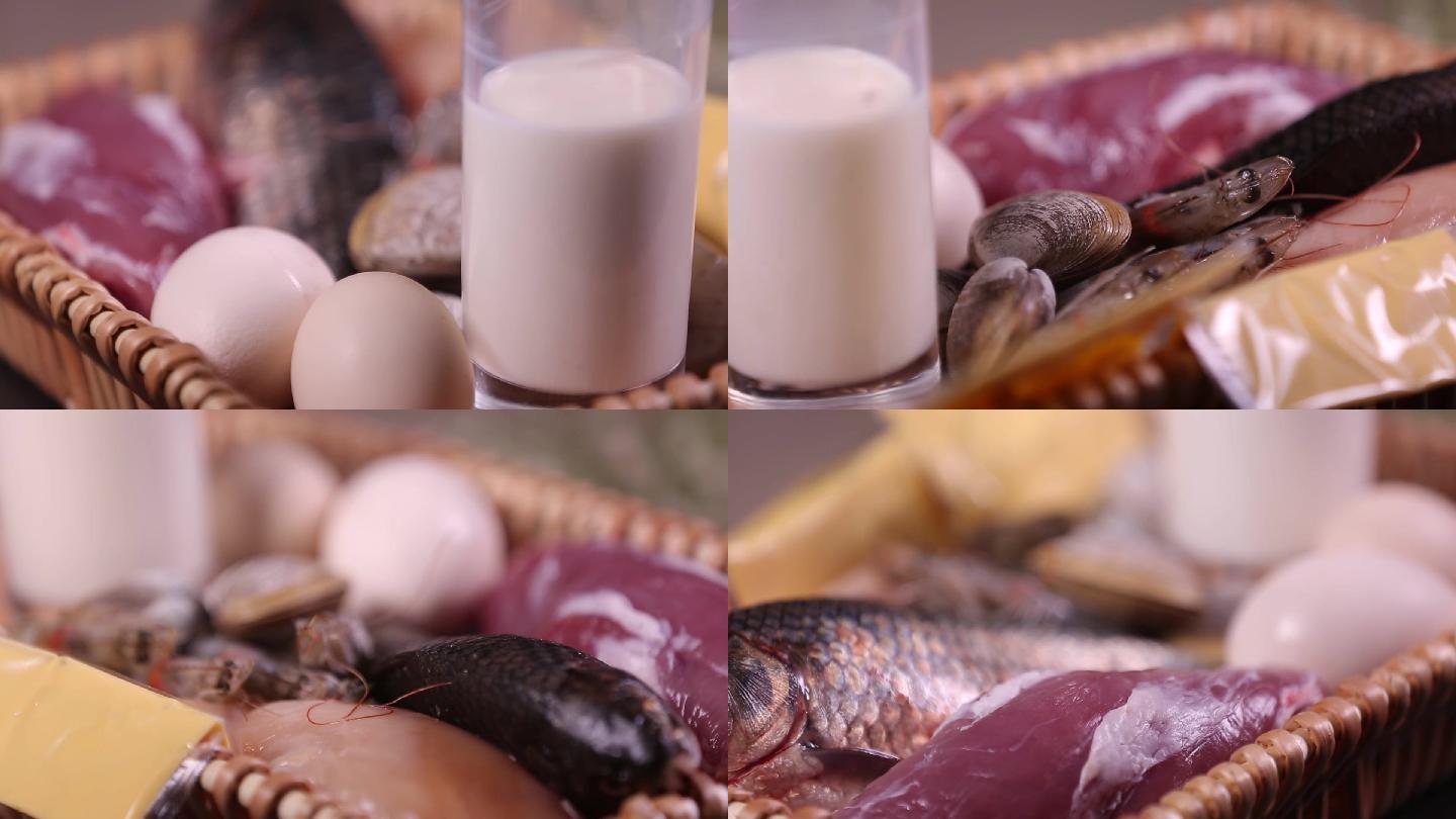【镜头合集】牛奶奶酪鱼肉鸡蛋各种蛋白质