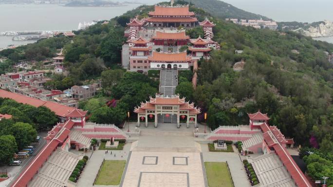 福建 湄洲岛 全景 鸟瞰 5A 景区