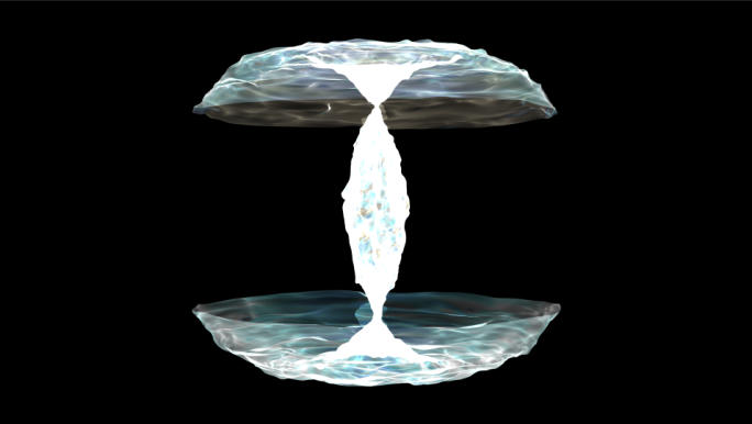 水流元素蘑菇伞水元素视频装饰素材下载