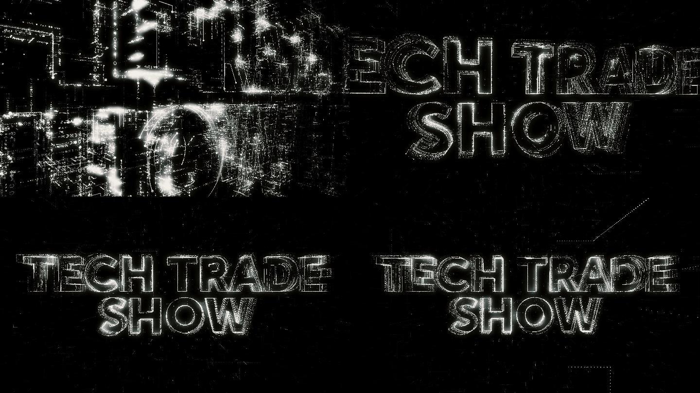 科技贸易展文字动画