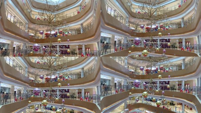 商场实拍高大上购物中心城市经济发展建设