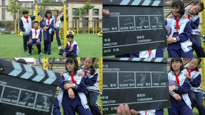 儿童微电影拍摄片场小学生拍电影校园短视频