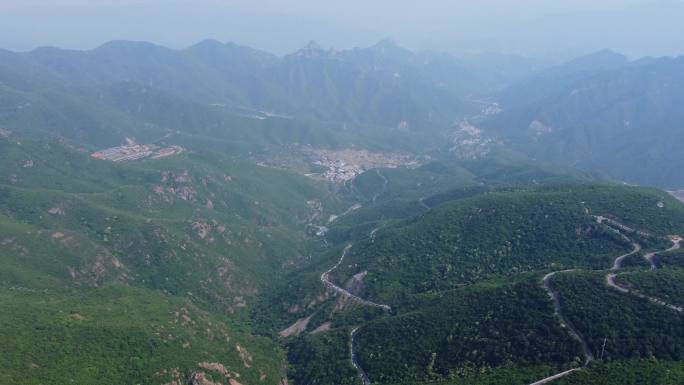 [4K]航拍素材.北京妙峰山山谷全景