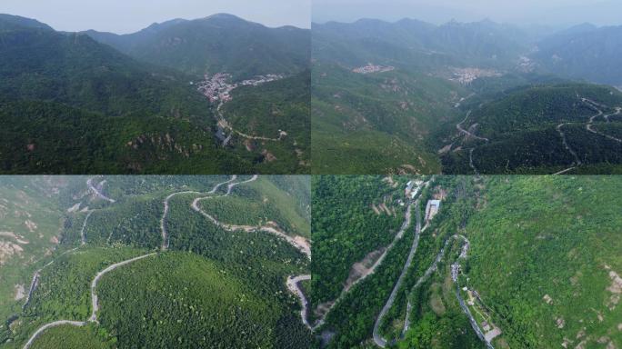 [4K]航拍素材.北京妙峰山山谷全景