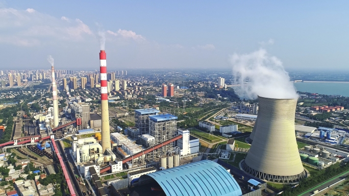 火力发电厂城市工业化发展烟囱空气污染