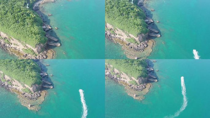 大海游艇唯美航拍空镜片头宣传片