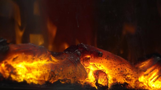 【镜头合集】燃烧的炭火炉火木炭烧烤