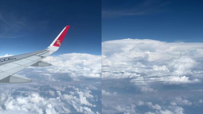 飞机云层竖版飞机云层合集在云层飞行的飞机