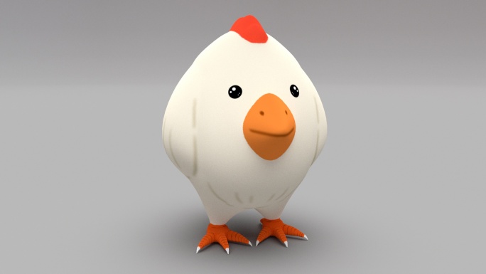 卡通母鸡-C4D模型