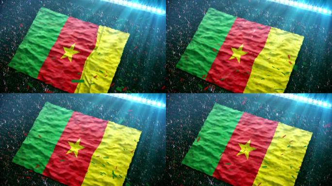 球场上的喀麦隆国旗