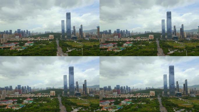 0023_D航拍城市高楼