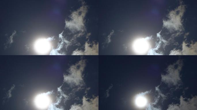 日食。恒星云遮月满月