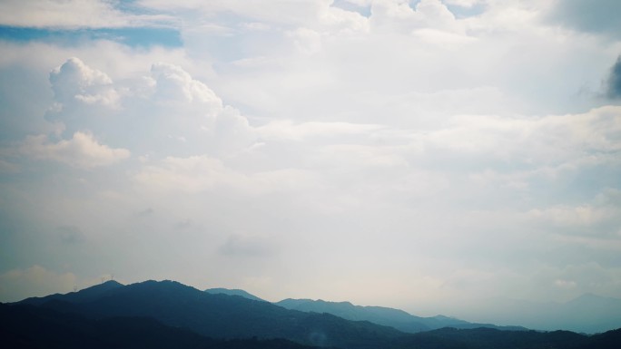 群山延时天空云延时云朵飘动天气变化