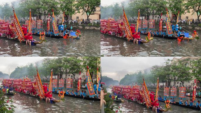 多彩龙舟盛装迎端午：锣鼓喧天浪花飞溅11