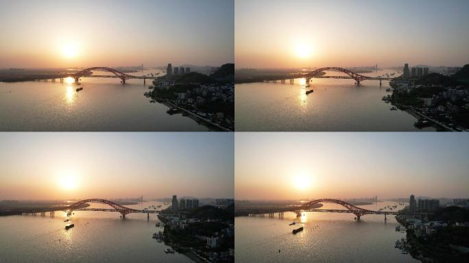 缩小中国南沙区明珠湾大桥
