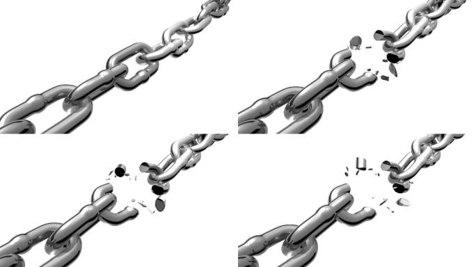 断链3D动画铁链断裂