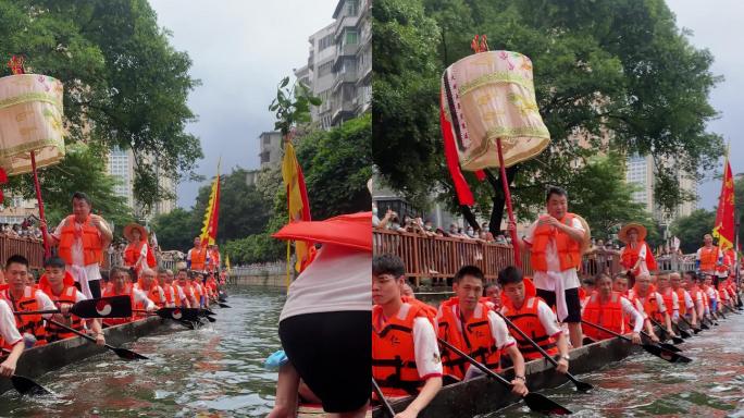 多彩龙舟盛装迎端午：锣鼓喧天浪花飞溅 6