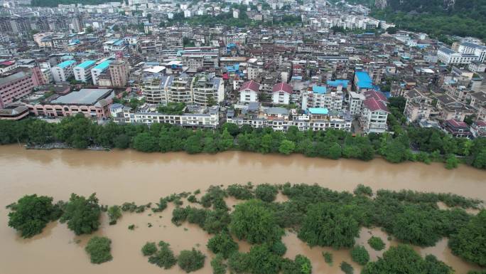 广西桂林市区洪水