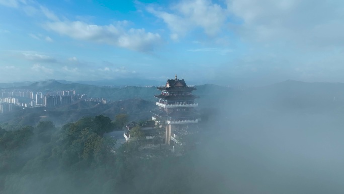 【4K】惠州高榜山挂榜阁云海