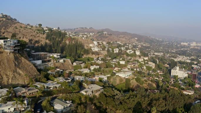 西好莱坞山鸟瞰图城区建设