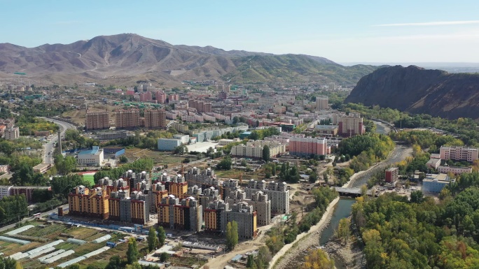 原创 新疆阿勒泰城市建筑风光航拍