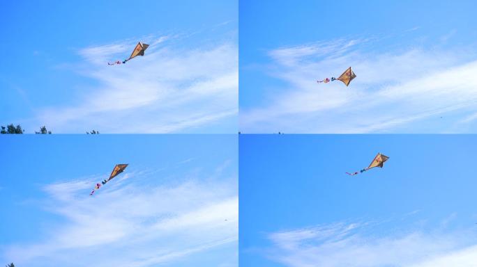 风筝在天空中飞翔放风筝
