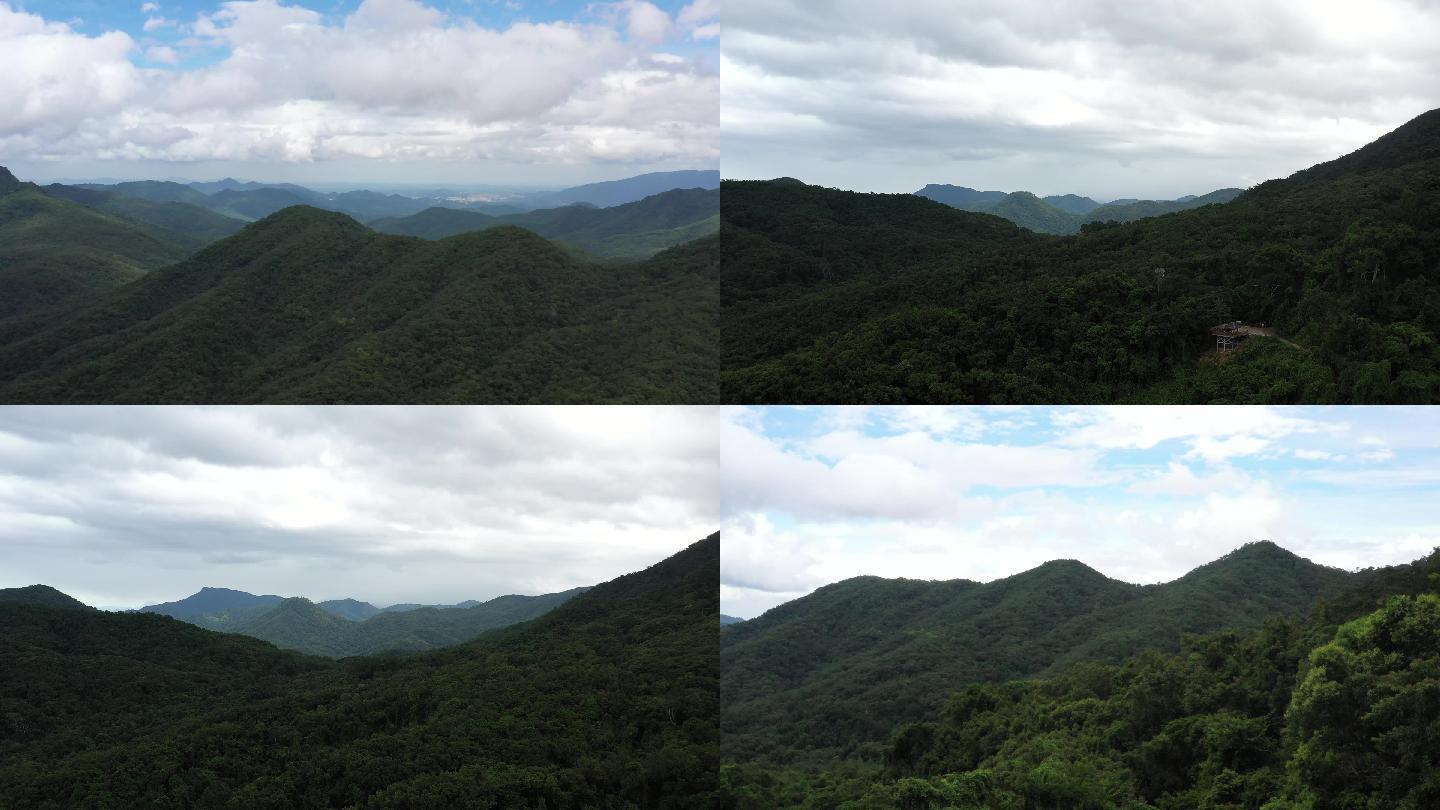 崇山峻岭、航拍、森林、风景