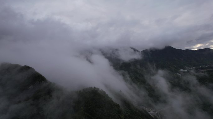 杭州临安清凉峰云海航拍