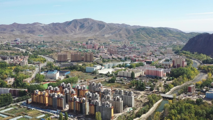 原创 新疆阿勒泰城市建筑风光航拍