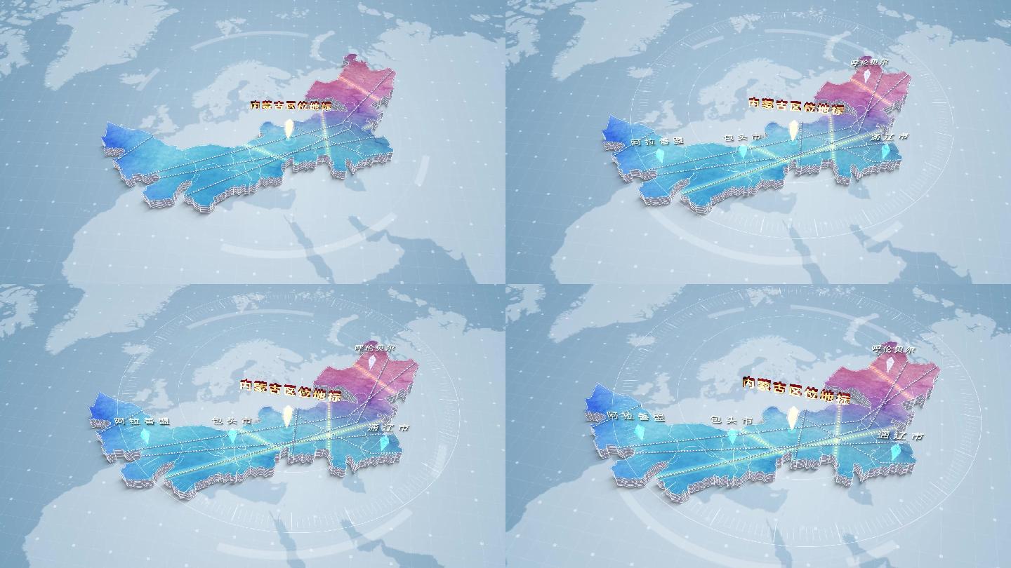 内蒙古地图区位地标展示