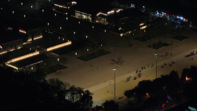 小雁塔广场西安小雁塔广场夜景