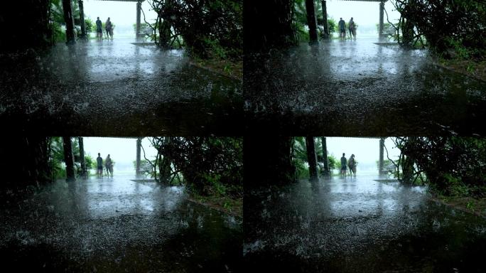 雨天景观-慢镜头