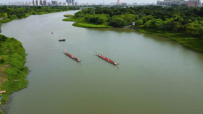 2022 最新  海珠湖 划龙舟